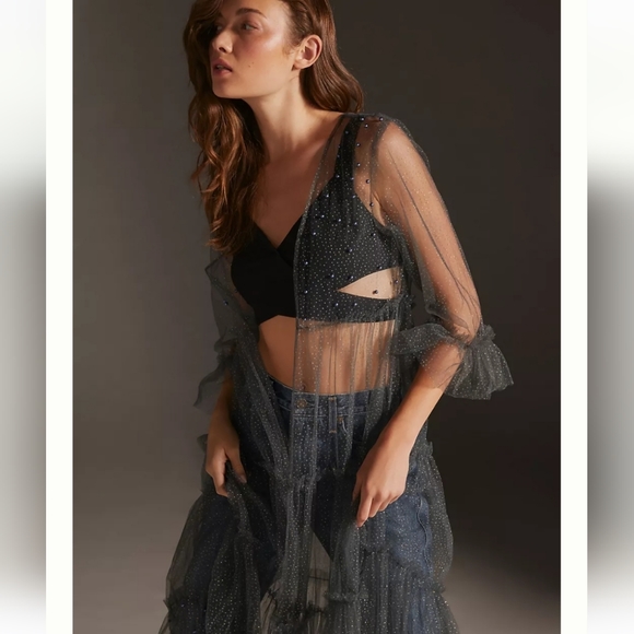 Anthropologie/ Elizabeth Gilbert Embellished Duster - Picture 3 of 11